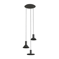 Lampa wisząca HERMANOS III BLACK szer. 40cm 3xGU10 | czarny 10905