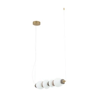 Lampa wisząca CERAMIC HORIZONTAL LED 22W 3000K 1750lm wys.129cm szer.17cm dług.71cm | Szary-Brąz 11700