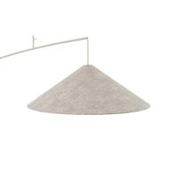 Lampa podłogowa POISE silk gray A E27 wys.240cm dług.260cm przewód 270cm włącznik | 11686