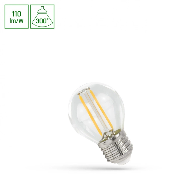 LED KULKA E-27 230V 1W COG NW CLEAR SPECTRUM