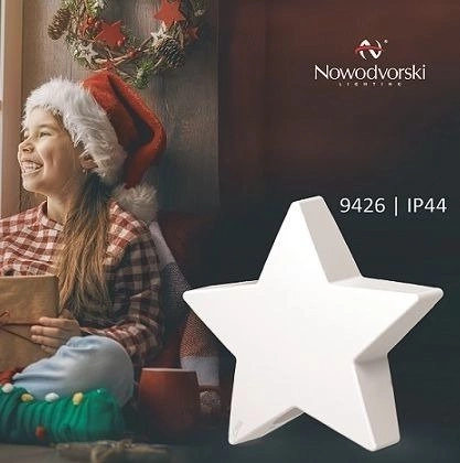 Lampa ogrodowa świąteczna STAR gwiazda IP44 | biały 9426
