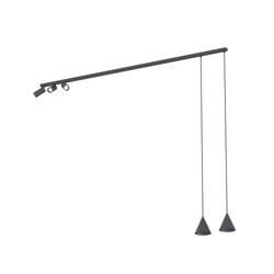 Lampa wisząca FOURTY V wys.130cm dług.150cm 3xGU10R35 2xGU10R50 | Czarny 11448