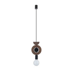 Lampa wisząca DROPS WOOD D 216,5cm E27 | ciemne drewno\czarny