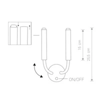 Kinkiet nowoczesny rurki STALACTITE BLACK II CZARNY 8353