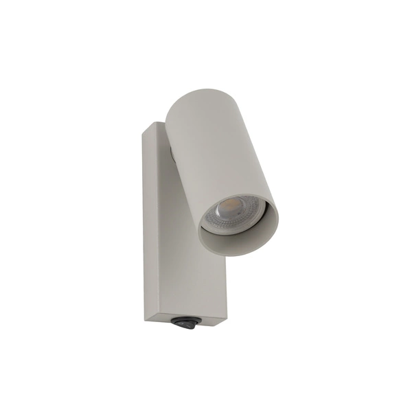 Kinkiet FOURTY miniGU10 wys.17cm szer.10cm włącznik | Silk gray 11765