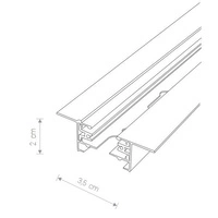 Podtynkowy profil szyna PROFILE RECESSED TRACK biała 2m 9014