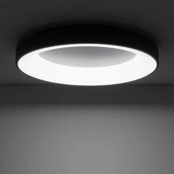 Plafon NIKKI ROUND LED śr. 60cm 60W barwa neutralna 4000K | czarny 11212