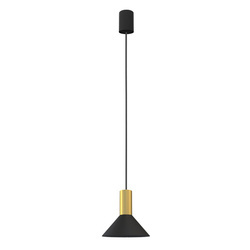 Lampa wisząca HERMANOS A szer. 18cm GU10 | czarny/mosiężny