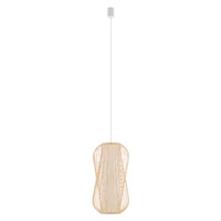 Lampa wisząca PUKET L śr. 30cm E27 | naturalne drewno/biały 11162