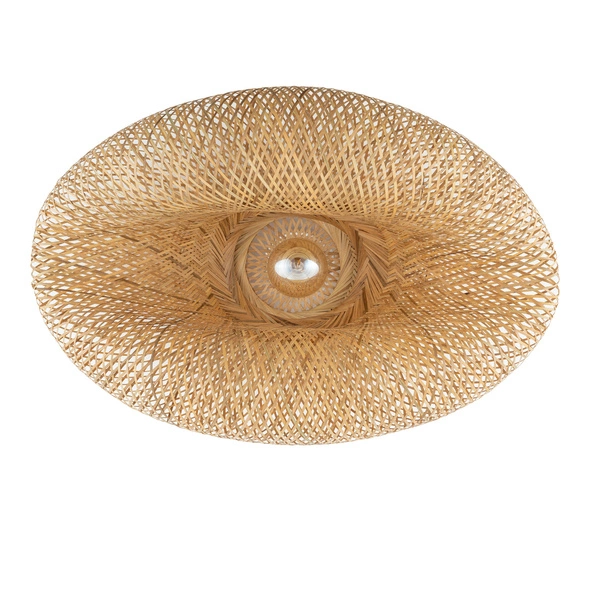 Plafon HAVANA L szer. 80cm E27 | naturalne drewno/biały 11172