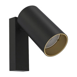 Reflektor MONO KINKIET wys. 19,5cm GU10 | czarny/złoty 7764