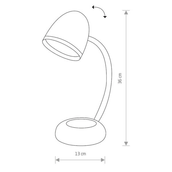 Lampka biurkowa POCATELLO 36cm E27 | zielony 5796