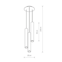 Lampa nad stół EYE BRASS III L 8915