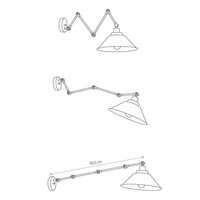 Kinkiet/ lampa sufitowa na wysięgniku PANTOGRAPH 9126