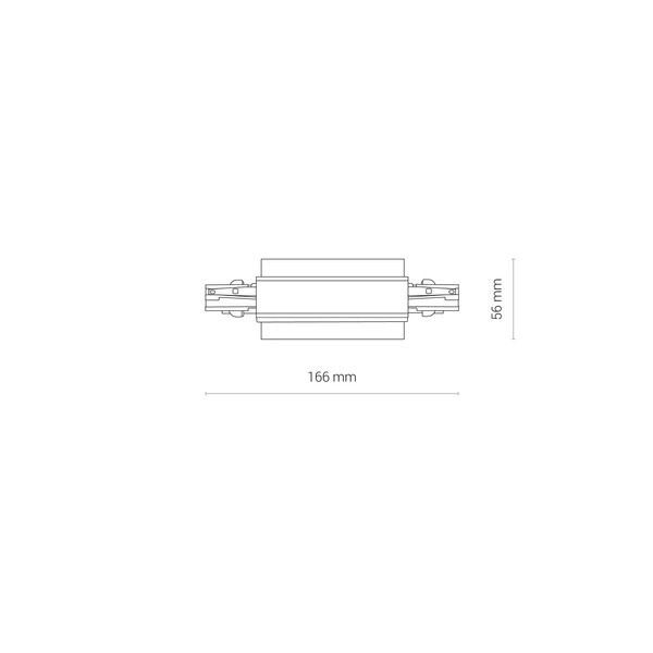 Łącznik wzdłużny 8686 CTLS RECESSED POWER STRAIGHT CONNECTOR WHITE 8686