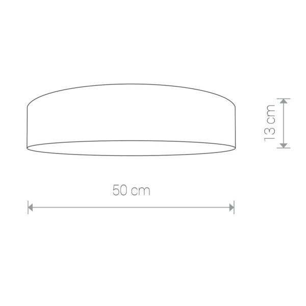 Lampa sufitowa plafon z abażurem TURDA III śr. 50cm | kremowy 8952