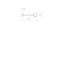 Kinkiet wewnętrzny do biura ORBIT I GX53 8W LED szer. 32cm | biały 7803