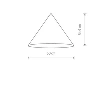 Klosz CAMELEON ZENITH L wys.34.4 szer.50cm | Umbra blue 11504