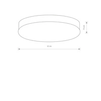 Plafon KASAI CZARNA 32cm 7952