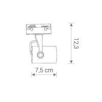 Reflektor do szyno przewodu STORE PRO LED BLACK 7W, 4000K 8317