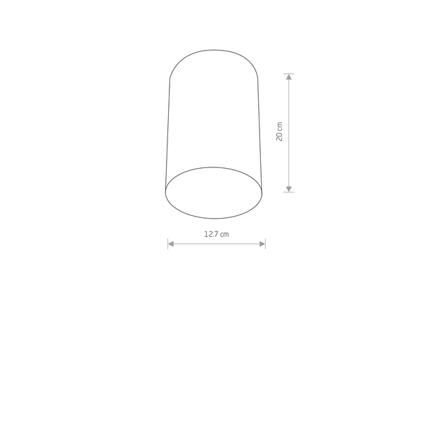 Lampa sufitowa/spot POINT PLEXI BLACK L śr.13cm 6530