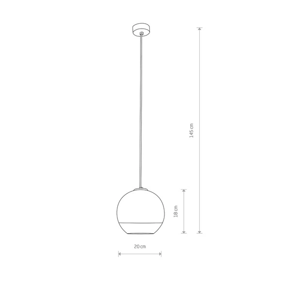 Lampa wisząca GLOBE PLUS S śr. 20cm E27 | srebrny 7605