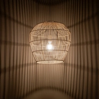 Lampa wisząca HAITI S śr. 43cm E27 | naturalne drewno/biały 11163