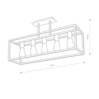 Lampa sufitowa krata CRATE V 9047