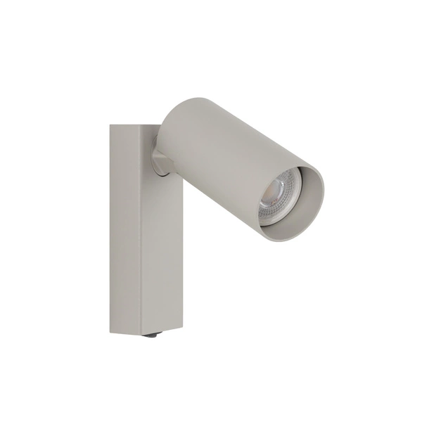 Kinkiet FOURTY miniGU10 wys.17cm szer.10cm włącznik | Silk gray 11765