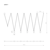 Lampa wisząca regulowana MORE EYE V 200cm 5xGU10 | czarny 7825