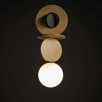 Lampa wisząca DROPS WOOD A 216,5cm G9 | drewno/czarny 11173