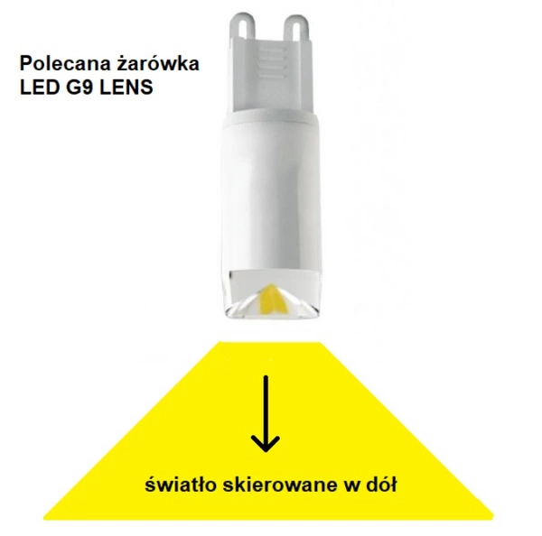 Lampa punktowa LASER 110 cm G9 | miedziany 10922