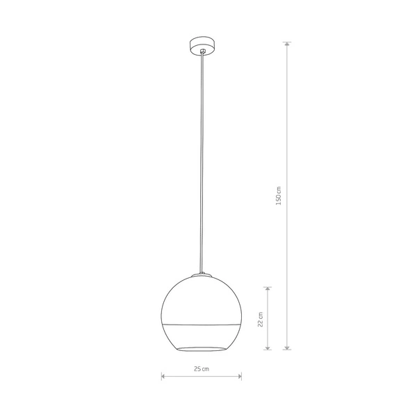 Lampa wisząca GLOBE PLUS M śr. 25cm E27 | srebrny 7606