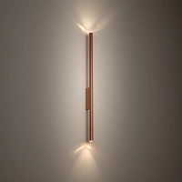 Kinkiet LASER WALL 2xG9 wys.78cm szer.2.5cm | Satynowa miedź 11815