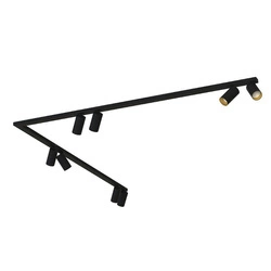 Punktowa lampa sufitowa MONO VIII dł. 2x150cm 8xGU10 | czarny/złoty 7700