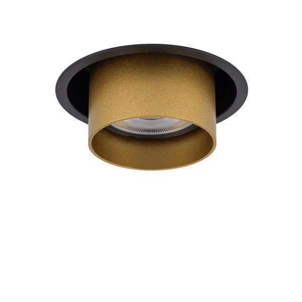 Regulowana lampa podtynkowa MONO SLIDE śr. 8,3cm GU10 | złoty/czarny 10800