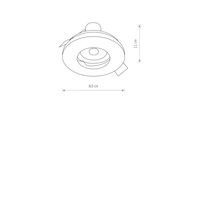 Spot sufitowy podtynkowy JULIET śr. 8,5cm GU10 IP54 | chrom 7664
