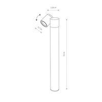 Lampa stojąca zewnętrzna do ogrodu TUBINGS | czarny 8158