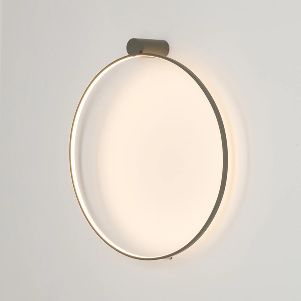 Lampa ścienno-sufitowa CIRCOLO LED M wys.13cm szer.60cm dług.65cm 21W 3000K 660lm | Silk olive