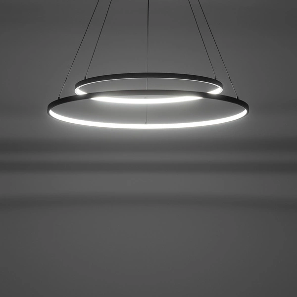Lampa wisząca CIRCOLO LED szer. 60cm 35W barwa ciepła 3000K | czarny 10814