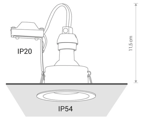 Oprawa oświetlenia LED sufitowa wpuszczana CHARLIE | biała 8366