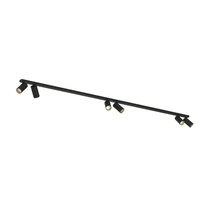 Punkowa lampa sufitowa MONO VI 200cm 6xGU10 | czarny/złoty 7770