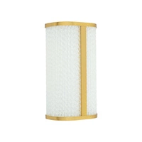 Kinkiet PALMAS LED BRASS wys. 30cm 15W barwa neutralna 4000K IP44 | mosiężny/biały 10730