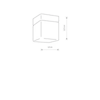 Lampa sufitowa lub kinkiet do łazienki SIS IP44 G9 10cm | czarny 8054