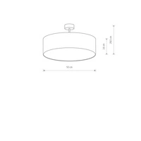 Lampa sufitowa VIOLET BLACK szer. 50cm 3xE27 | czarny 7961