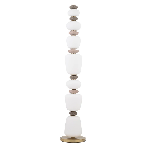 Lampa podłogowa CERAMIC LED 34W 3000K 2700lm wys.130.5cm szer.25cm | Szary-Brąz 11704