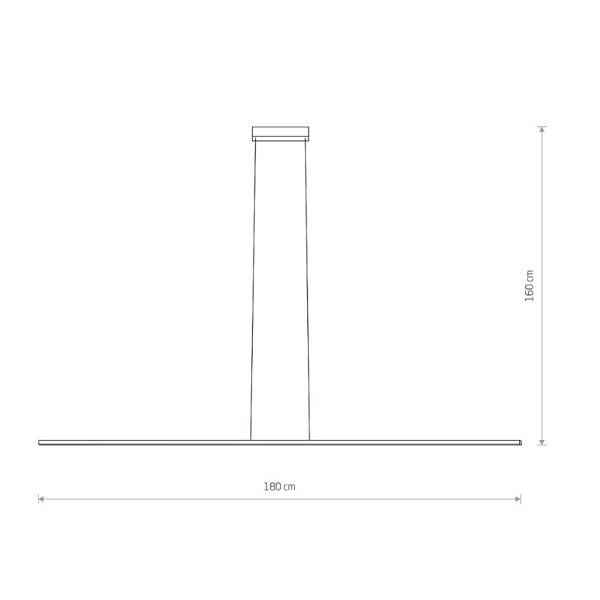 Lampa wisząca BAR LED L szer. 180cm 27W barwa neutralna 4000K | czarny 10850