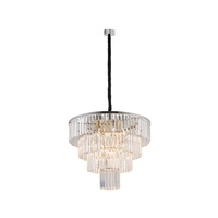 Żyrandol wiszący CRISTAL SILVER szer. 71cm 12xE14 | srebrny 7615