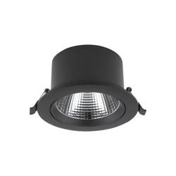 Lampa punktowa podtynkowa EGINA LED szer. 14cm 15W barwa neutralna 4000K | czarny 10558