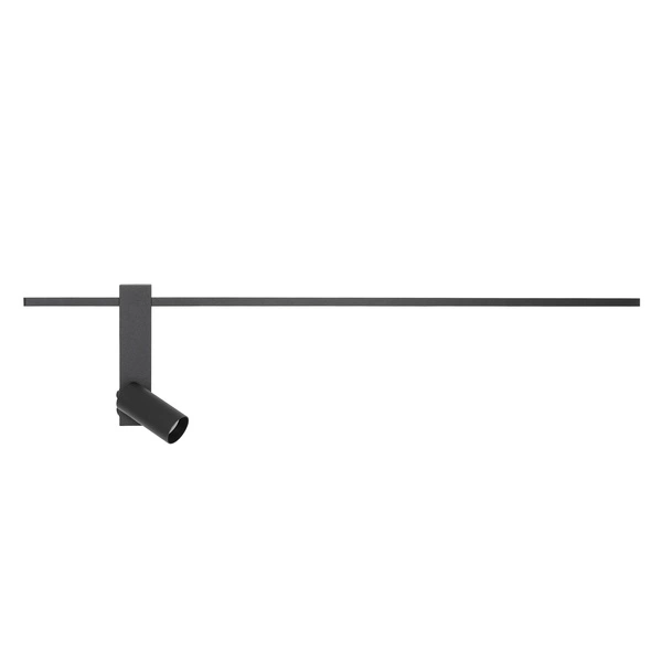 Lampa ścienna EASY LED LEFT wys.18cm dług.80cm miniGU10 + LED 11W 3000K 380lm IP20 11425 | Czarny